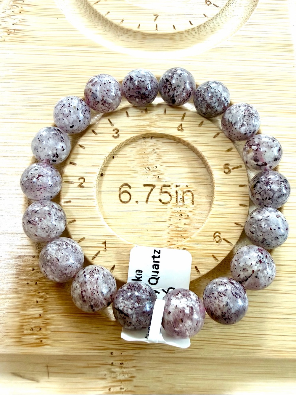 Natural Pink Speckled Quartz Beaded Bracelet